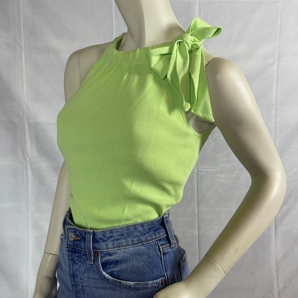 Ann Taylor Tops - Ann Taylor Loft Lime Green Halter-neck Tank